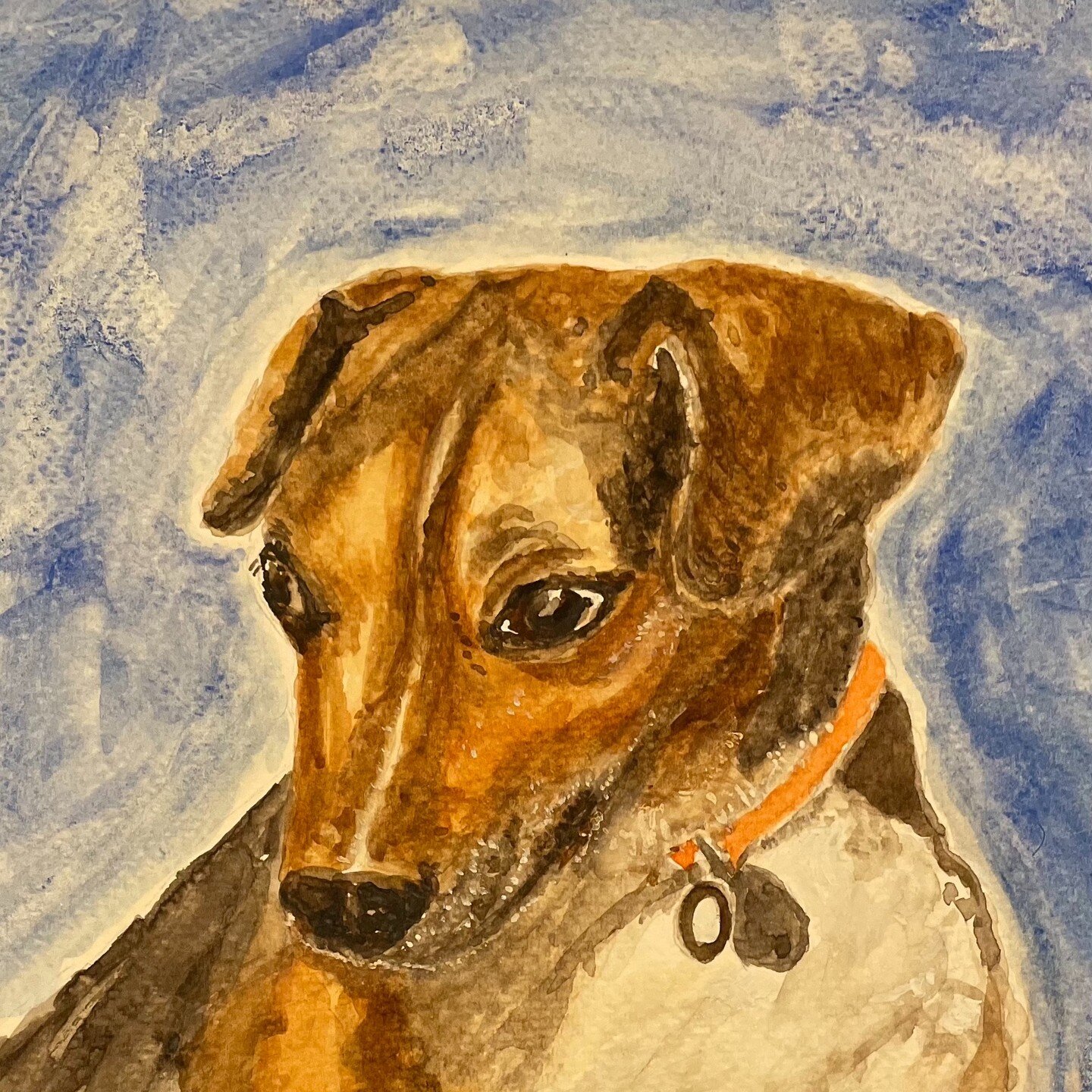 It's really, really challenging to paint your own dog in watercolor. Boomer is my amazing pooch!
#watercolor #lillstreetartcenter #winslowartcenter #dog #cindyheineman