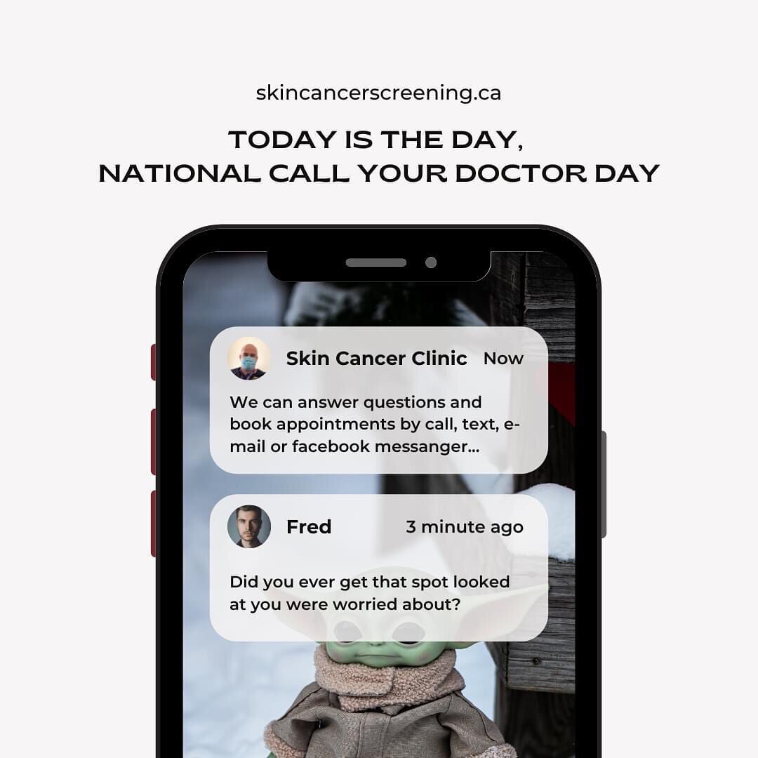 Today is the day, national call your doctor day. If you have any concerns or questions we would be happy to help! #nationalcallyourdoctorday #callyourdoctor #nationalcallyourdoctor2021 #letushelp #skincancer #skincancercheck #skincancerprevention