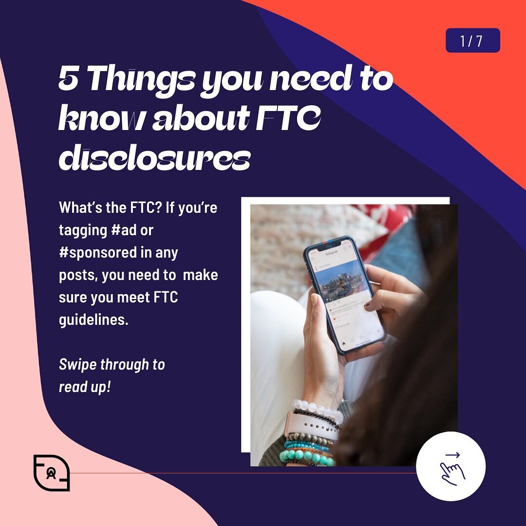 WHAT THE Ftc??

Do you know the in&rsquo;s and out&rsquo;s of brand partnership disclosures?

Swipe through to read up!
.
.
.
.

#Influencermarketing #FOAFPR #friendofafriendpr #PR #mediarelations #publicrelations #influencer #minneapolis #boutiqueag
