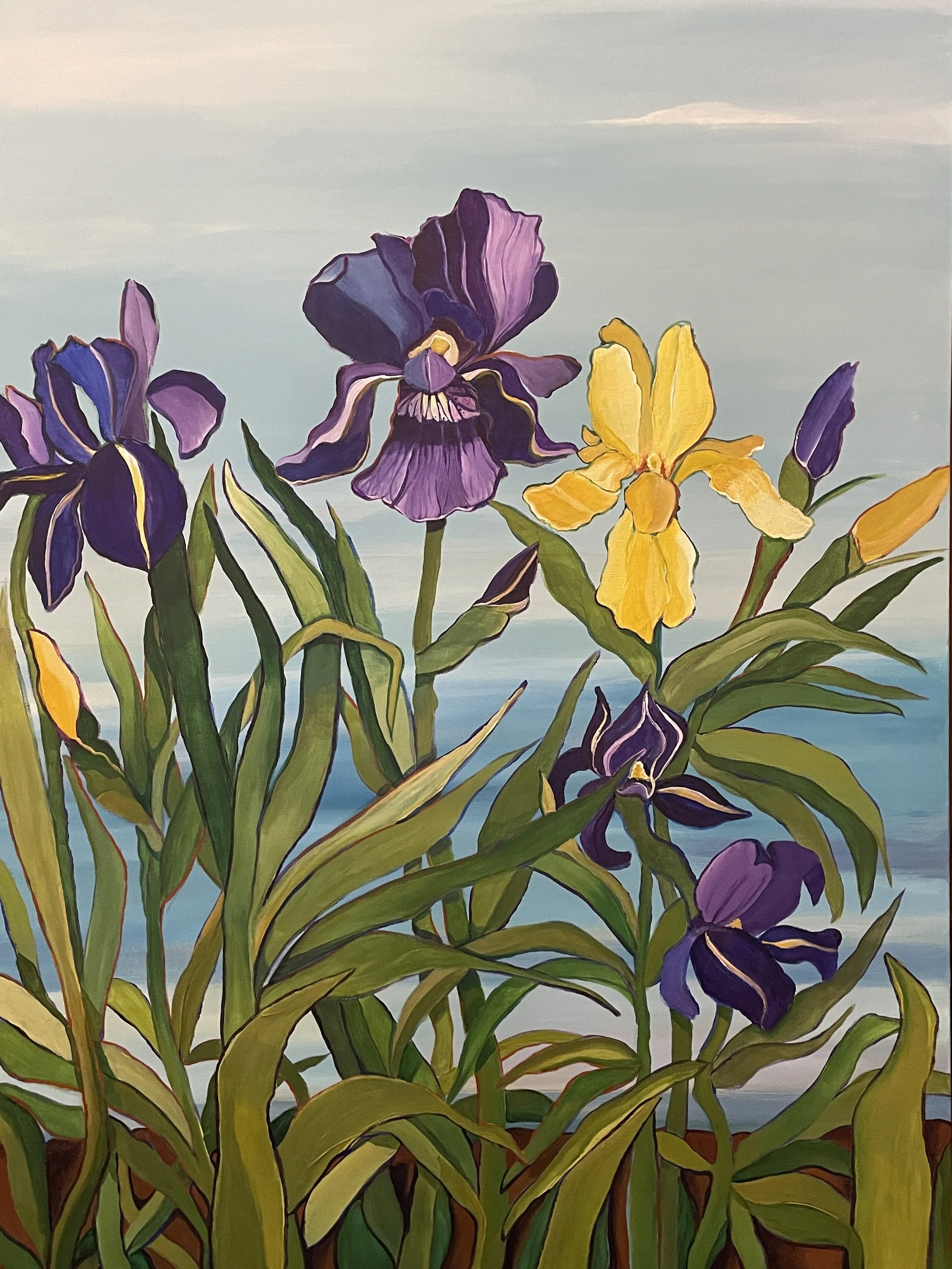 Sold- Irises for Lori- 30"x40"