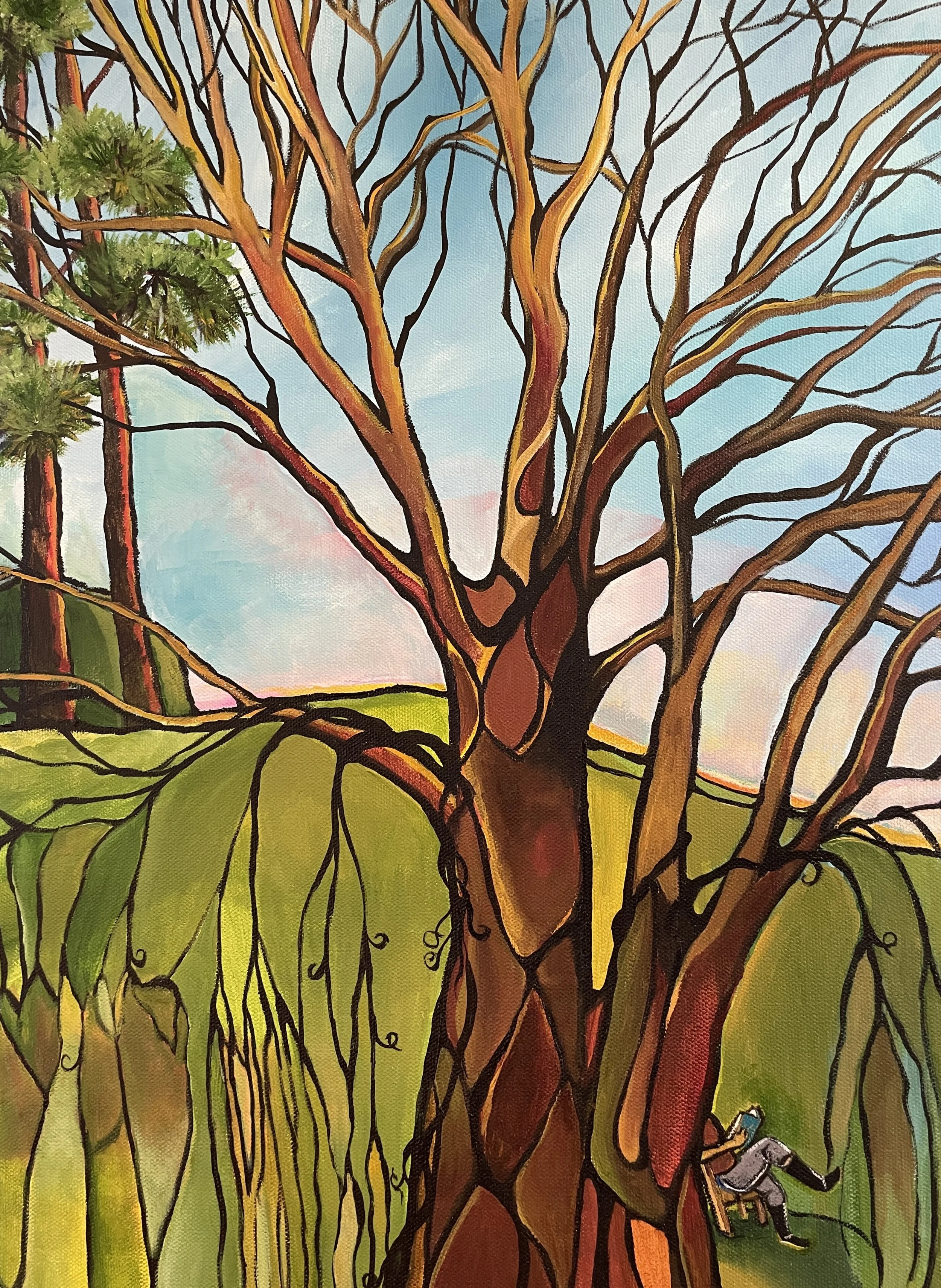 Sold-Muscadine Vines Reader- 16"x20"; December 2022; 