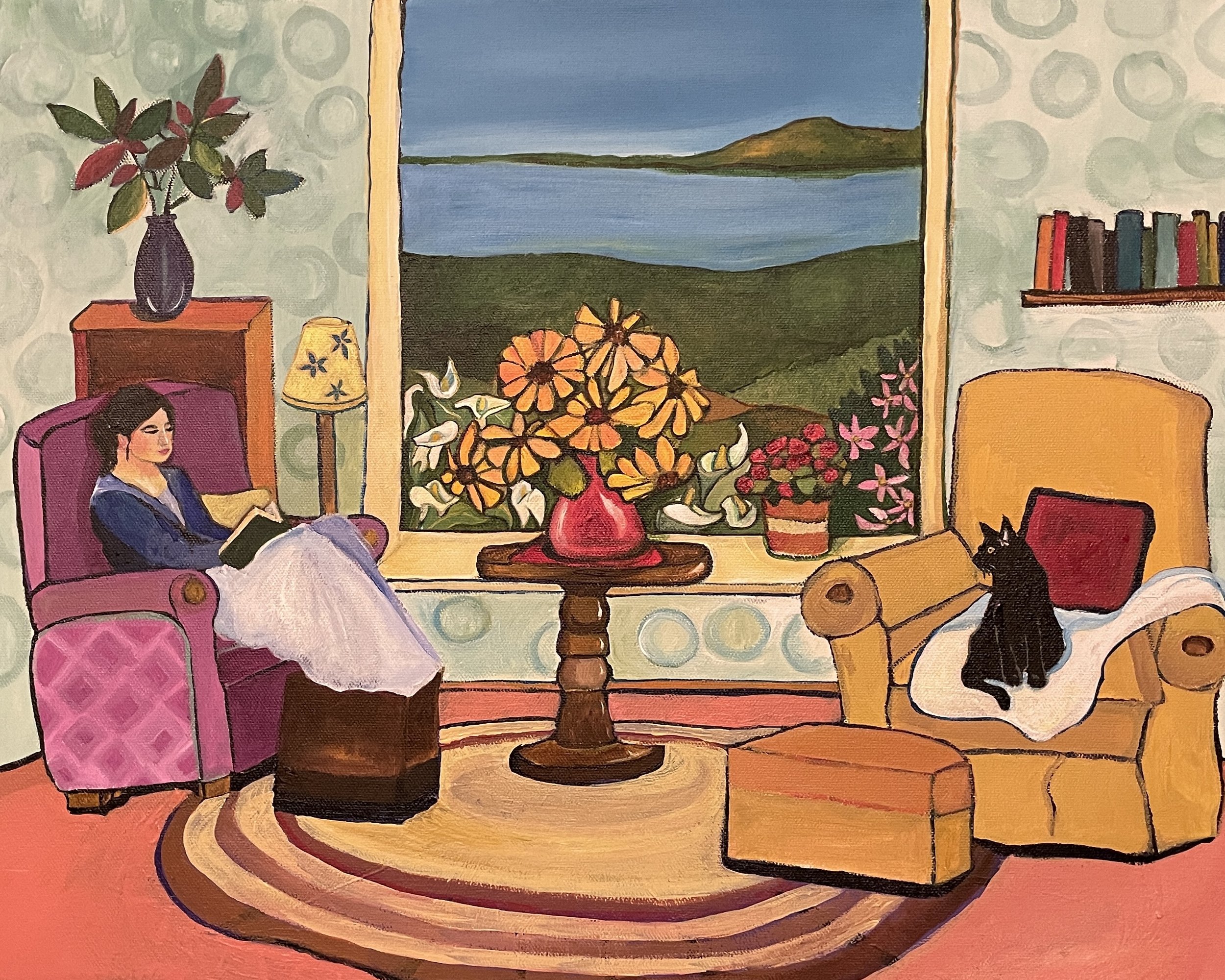 Interior Reader-20"x16"; January 2023; Sold