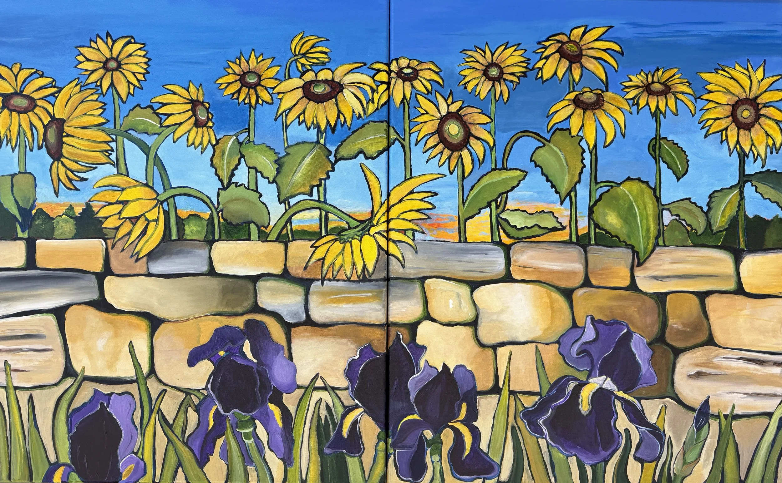 Sold-Sunflower Sunrise 30"x48"; Dec 2024