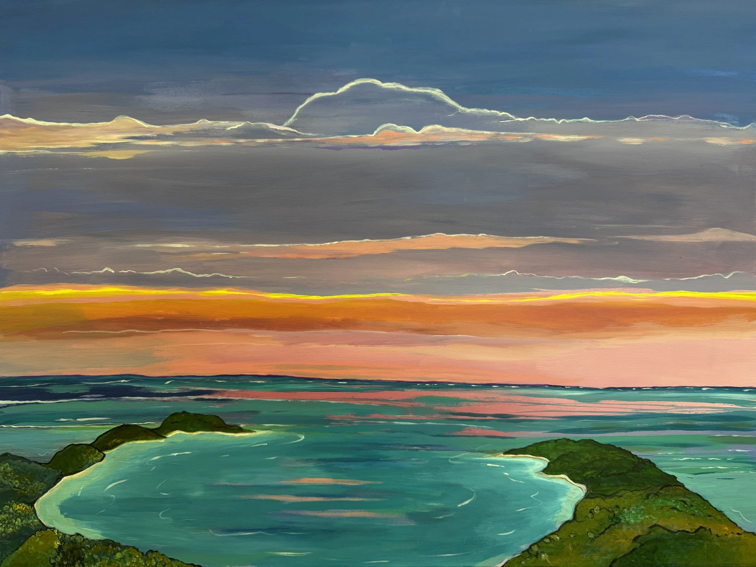 St John's Sky and Water; 30"x40"; Jan 2025; $600 plus shipping