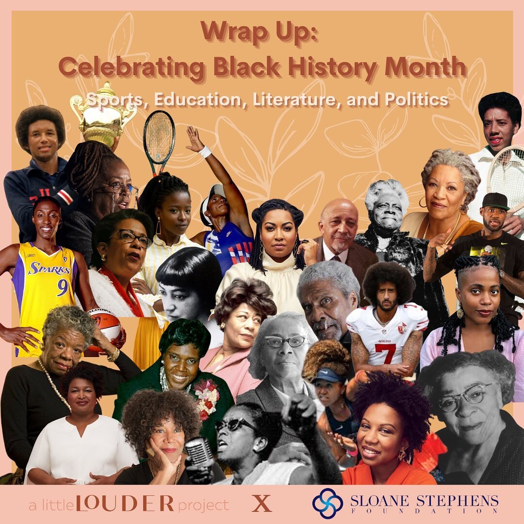 Today, we wrap up our spotlights of notable Black figures in sports, education, literature, and politics. We enjoyed learning more about these trailblazers and we hope you did as well! 

That being said, the end of Black History Month does not signif