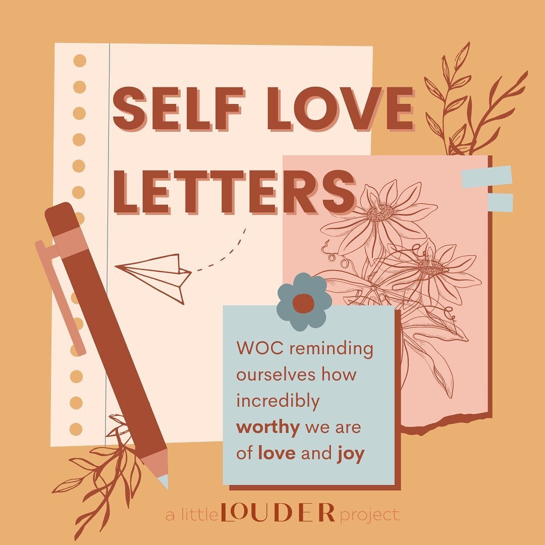 &ldquo;Embrace every cell that makes you you; to the last 37th trillion&rdquo; - @shammah_sanu 

Another addition to our Self Love Letters series. Acknowledge your worth, remind yourself of your advancements, and everything that makes you who you are