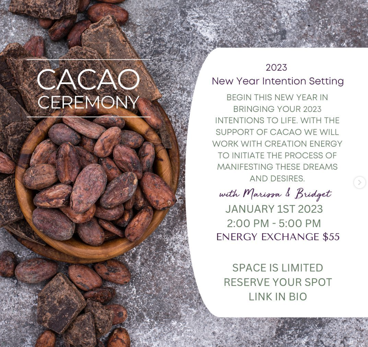 New Years Day Cacao Ceremony