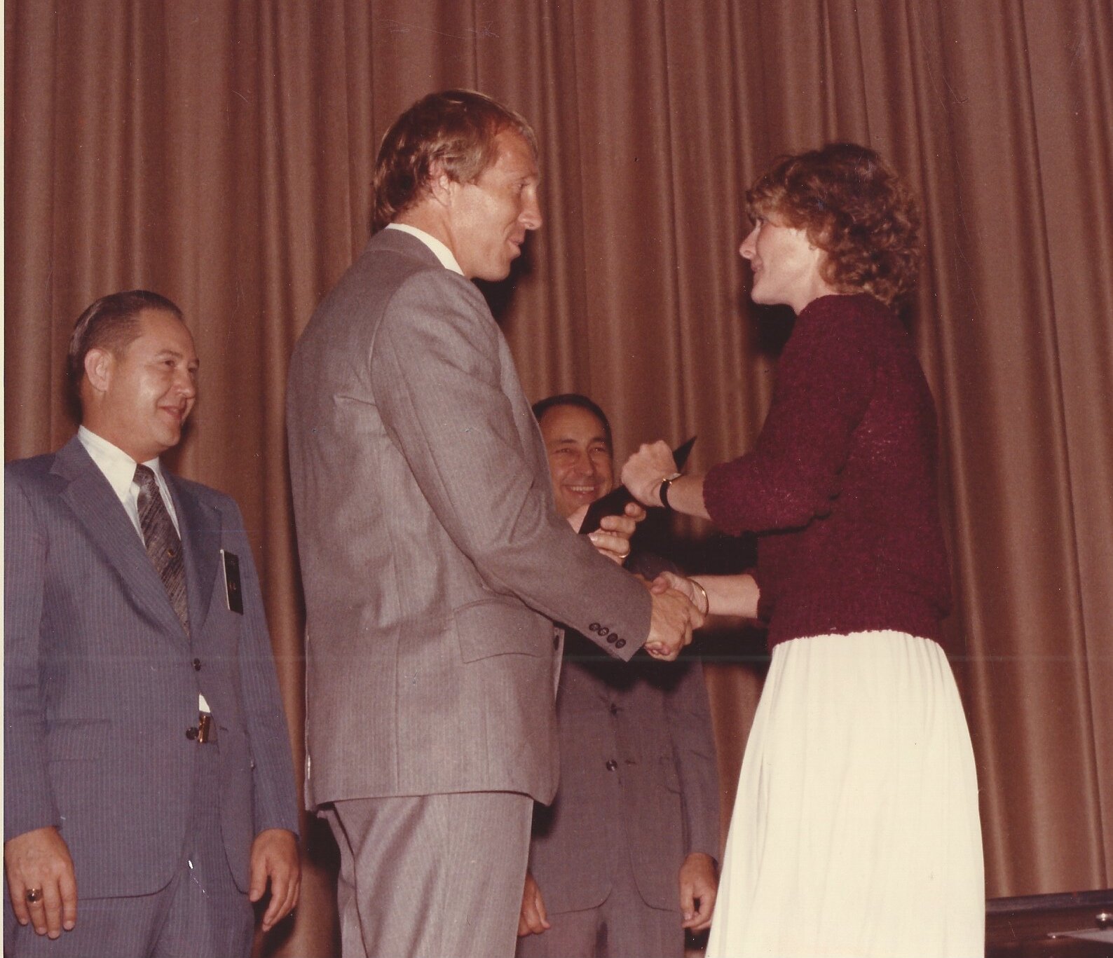  Elaine receiving FBI credentials from Tom Smith 