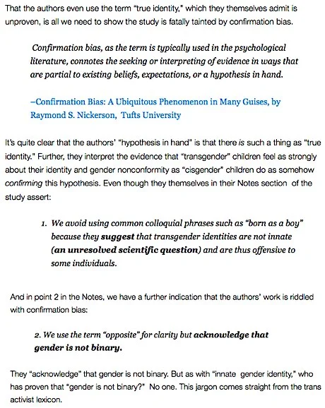 confirmation bias, Kristina Olson, Trans Youth Project