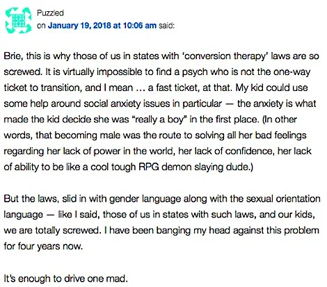 conversion therapy, desistance from gender dysphoria