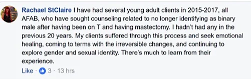 trans, FtM, transition regret