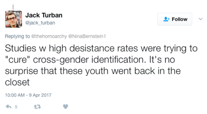 Jack Turban denies desistance