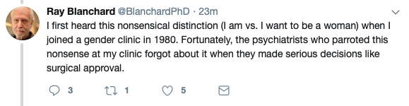 Blanchard, desistance, trans youth diagnostics