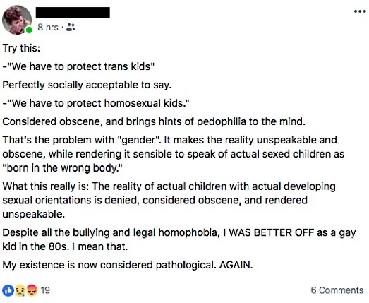 gay man skeptical about trans kids