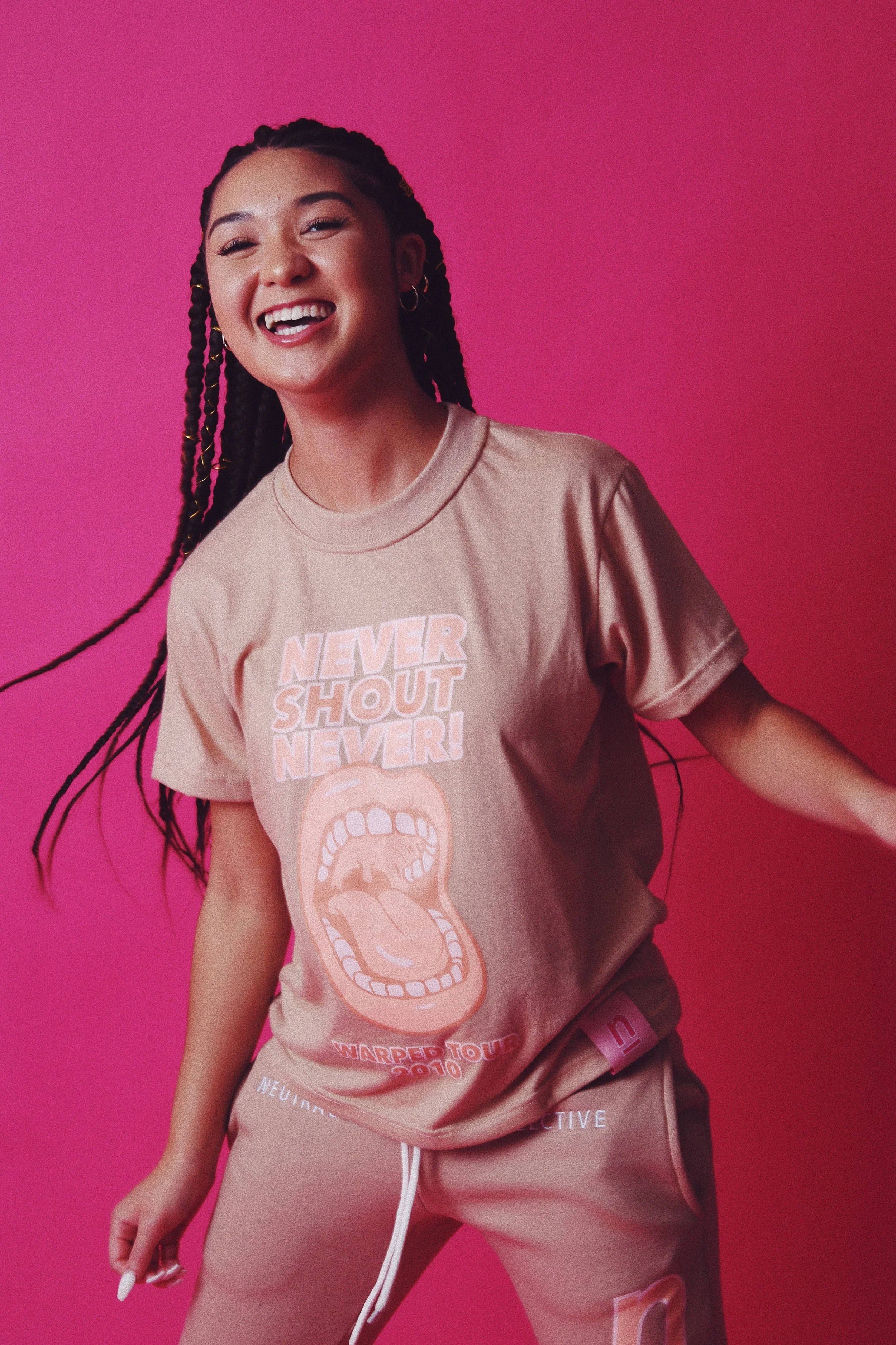 Never Shout Never Tee (Salmon)