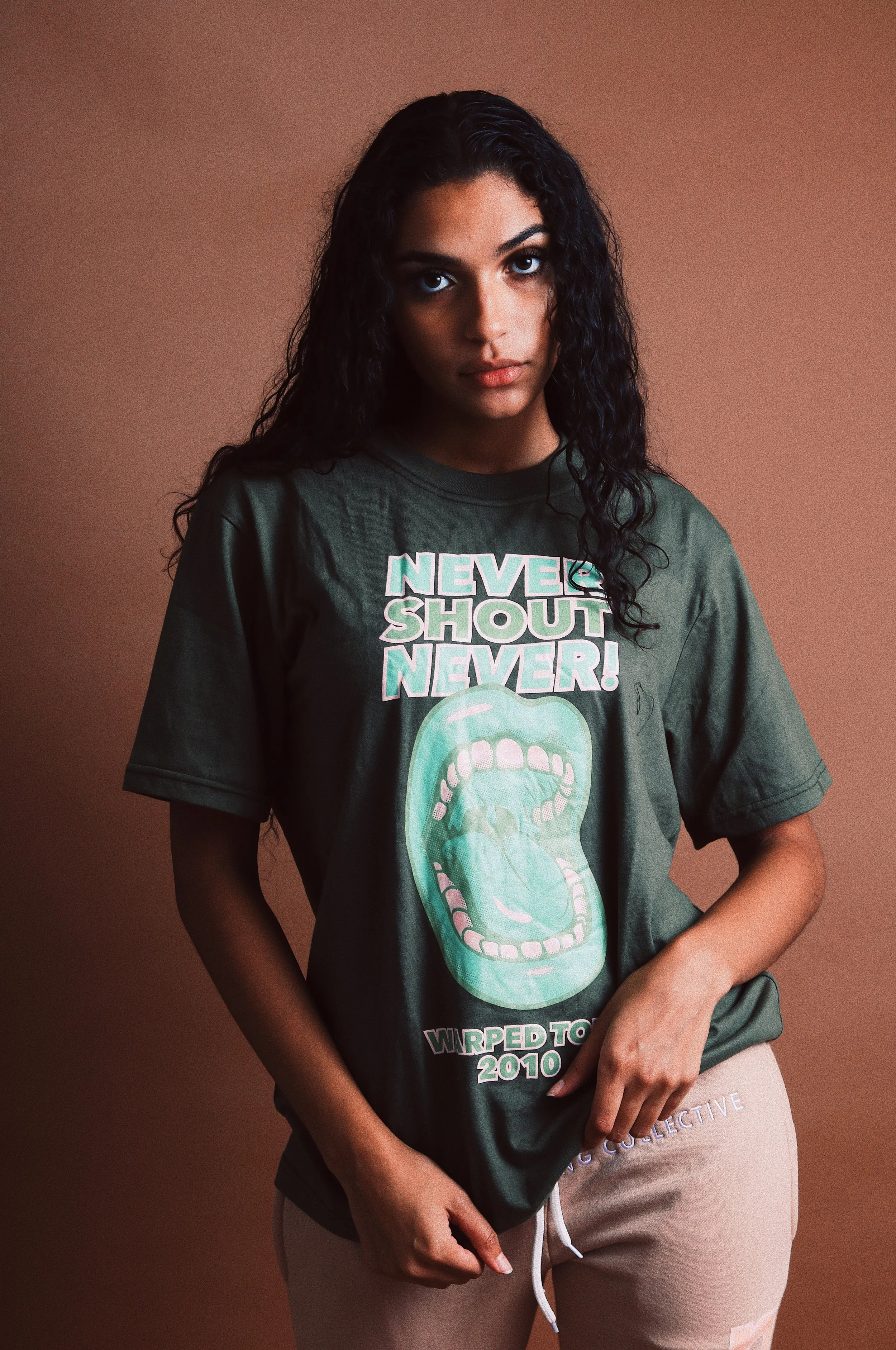Never Shout Never Tee (Olive)