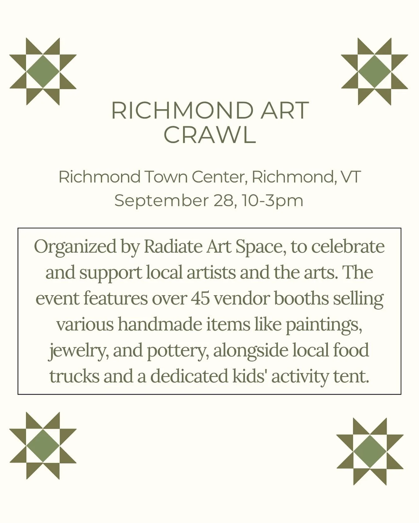 See you Sunday!! 🌭 🍦 💎 🎨 ⛰️ 🌲