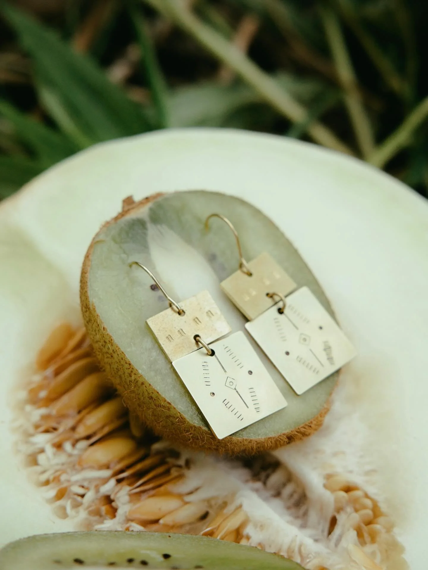 Vela Earrings // gold Filled hooks : stamped brass : limited edition : only on www.foundandferal.com