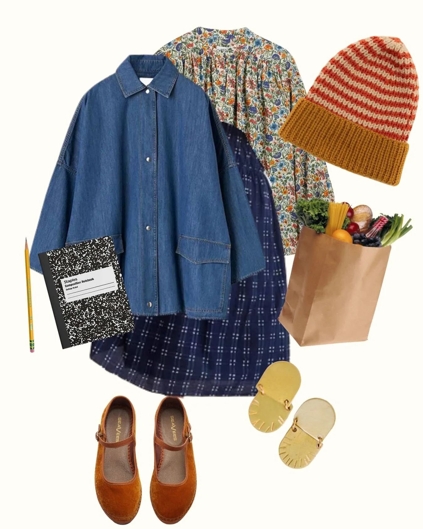 The Arka Earrings all styled and ready to go to the grocery store, your next meeting or just being cozy as we transition to new seasons. Grab yours now! Link in bio.