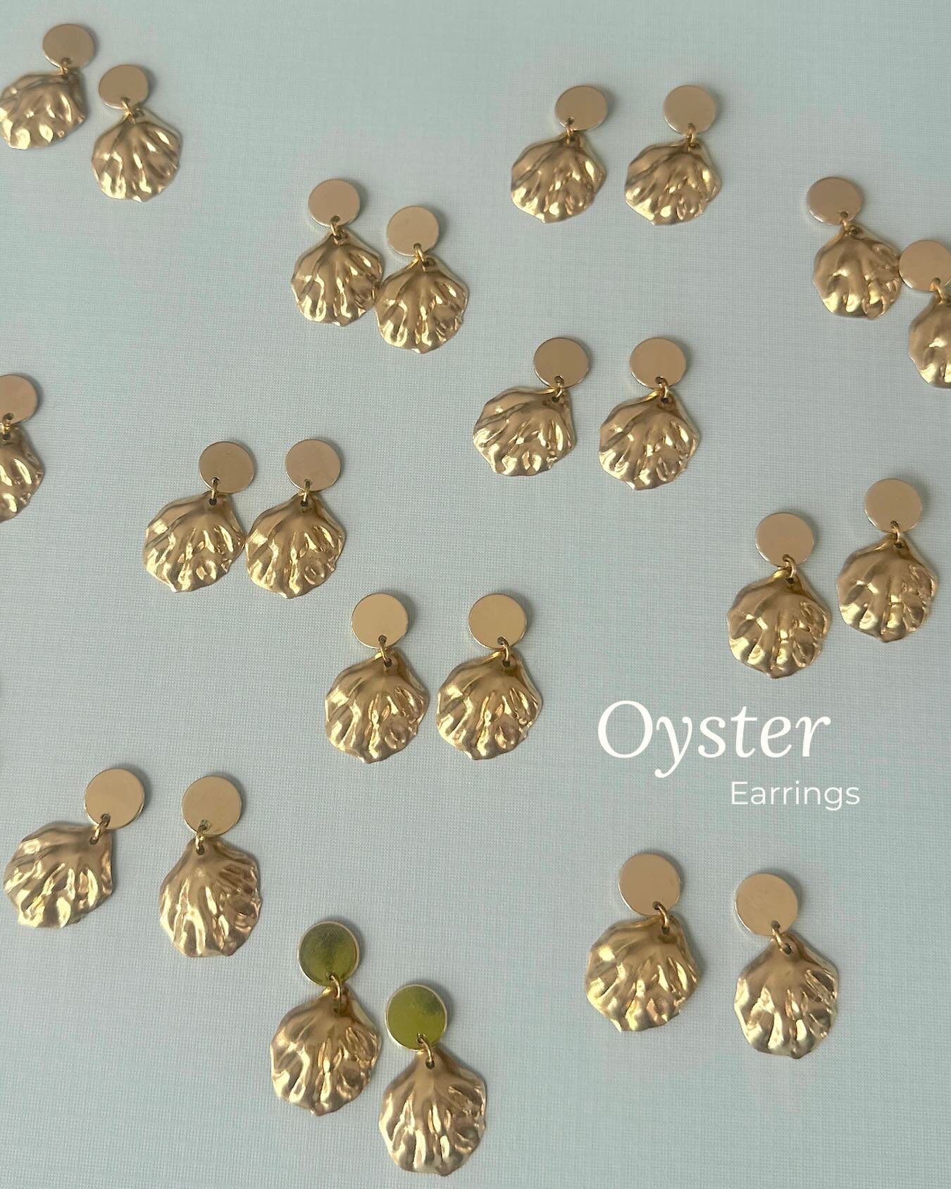 AVAILABLE NOW 🦪 The Oyster Earring, salt water and shoreline in earring form. 🌊 Get yours now at www.foundandferal.com