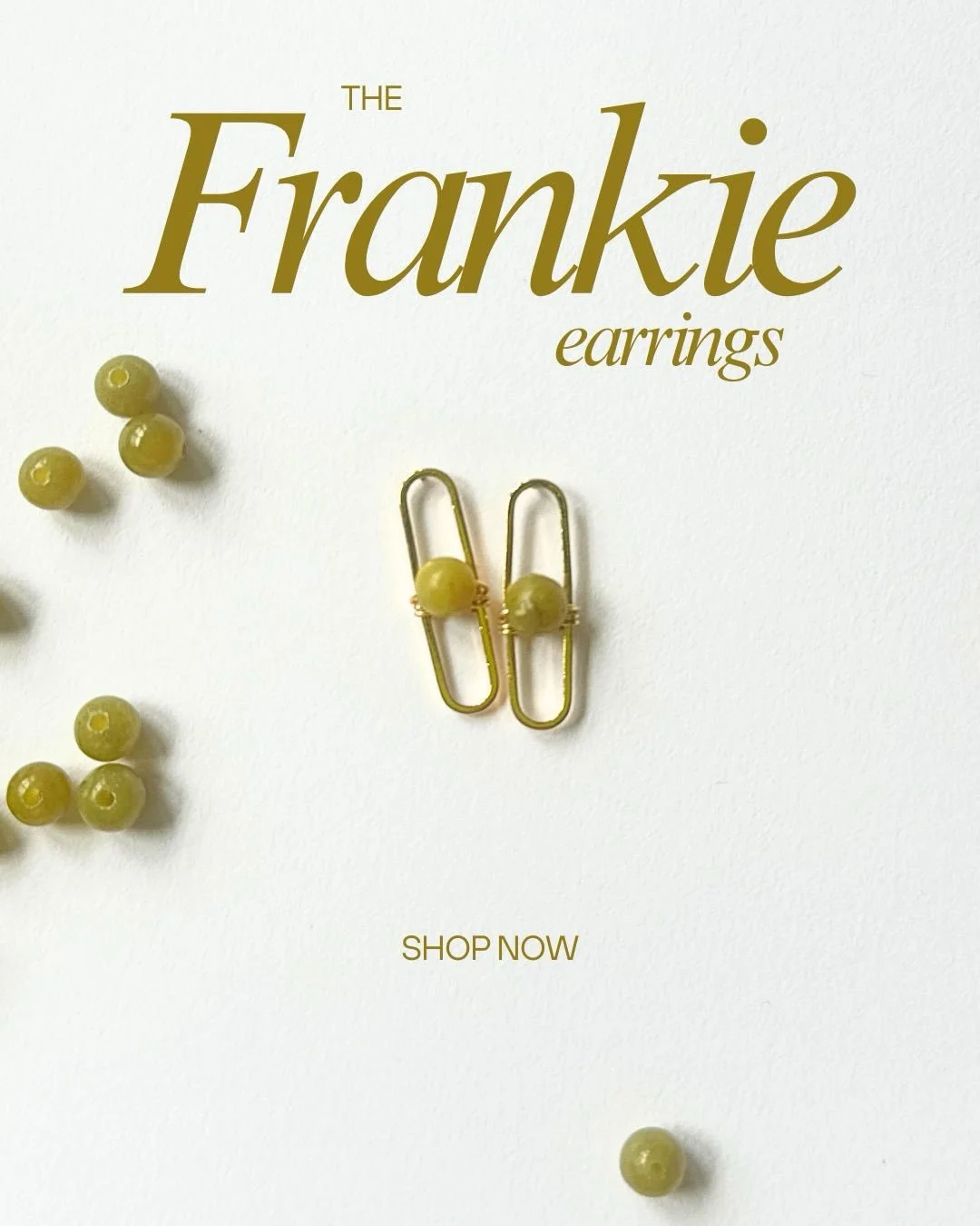 Introducing the Frankie 

An elongated gold plated oval stud with a wire-wrapped stone bead in the middle. Architectural, a little unexpected, and very easy to wear. Available in olive green jade and zebra moonstone. 

Link in bio.  #foundandferal #h
