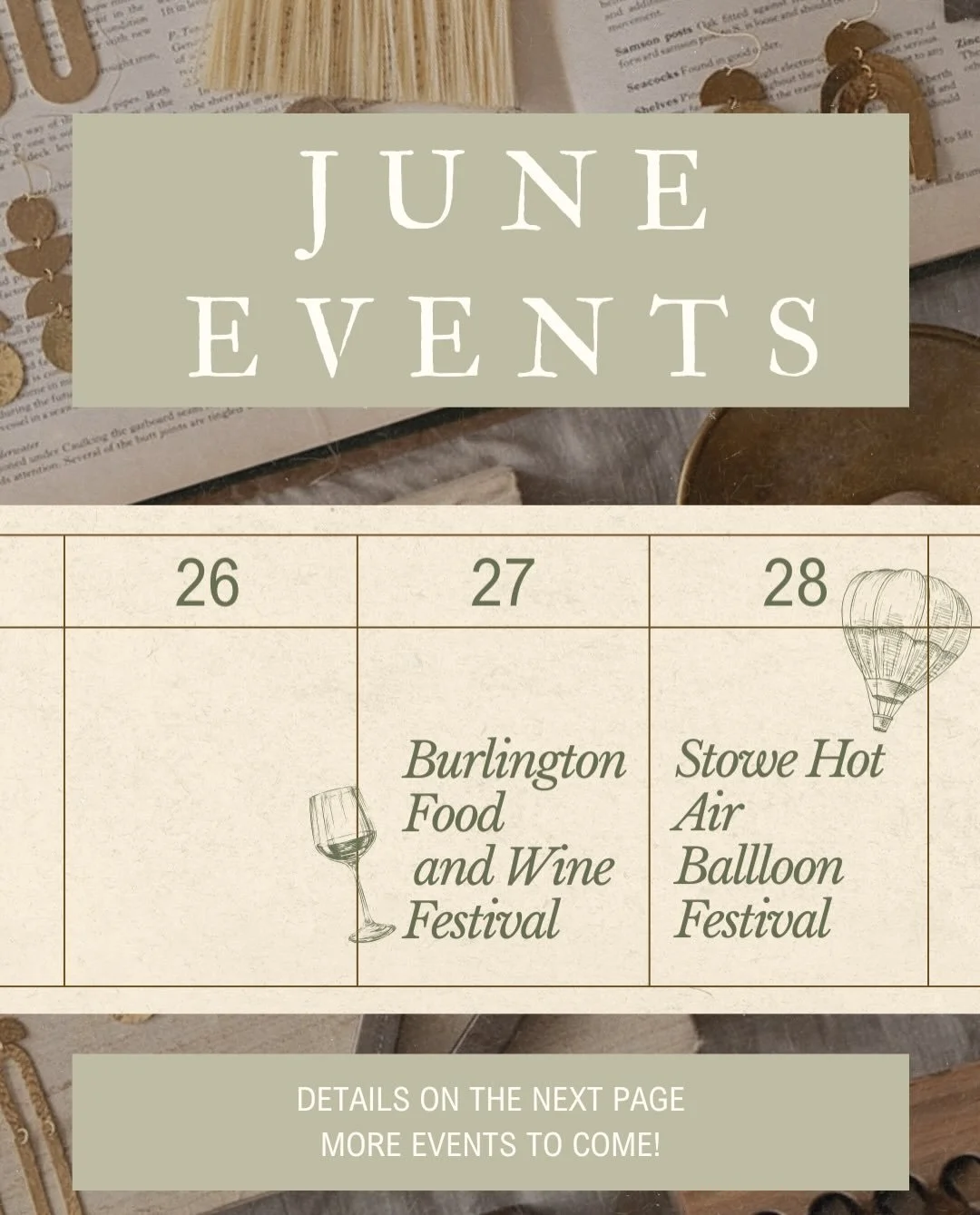 Two of my favorite events are happening back to back &mdash; and I&rsquo;d love to see you at both!

First up: the Burlington Wine &amp; Food Festival on June 27 at Hula Lakeside 🍷 Grab your tickets at burlingtonwineandfood.com and come find us!

Th