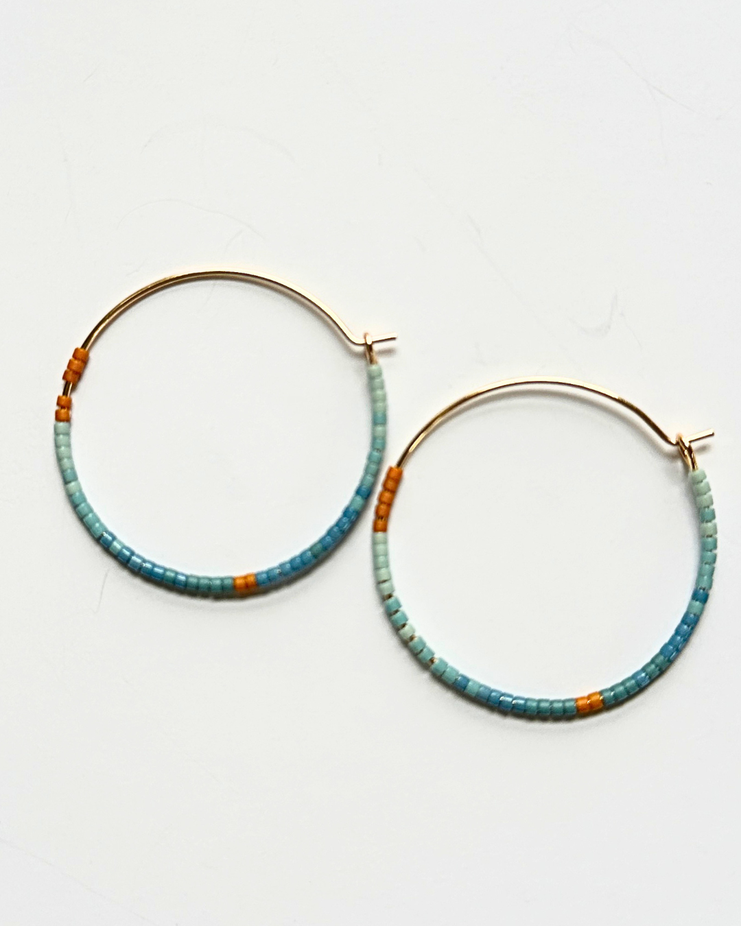 Tondo Earrings - Blue and Orange