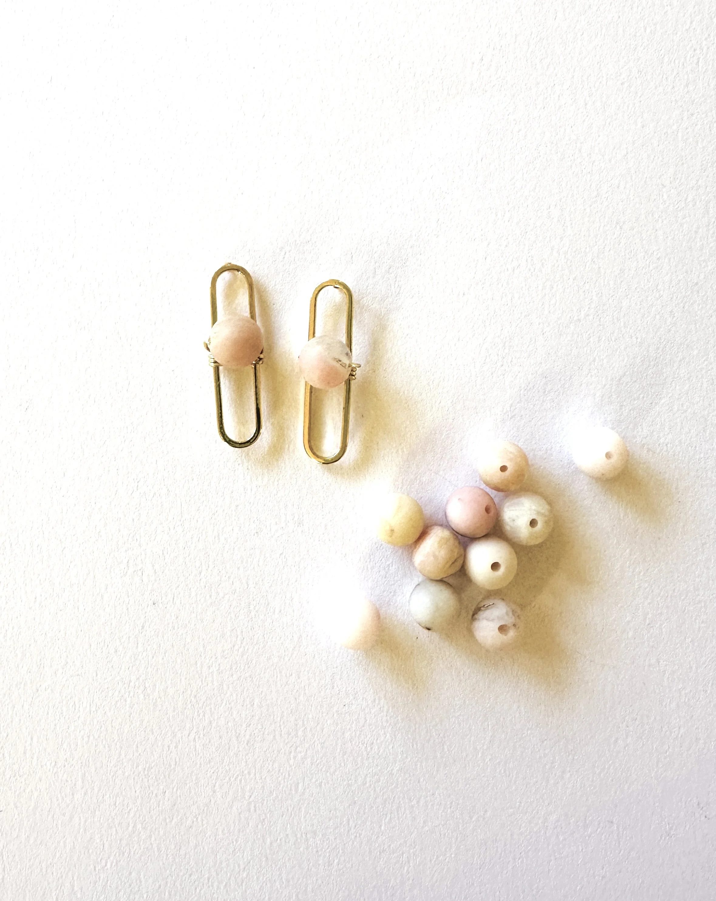 Frankie Earrings - Pink Opal