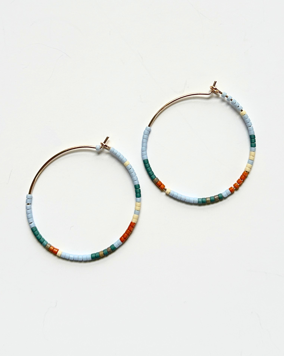 Tondo Earrings - Blue and White
