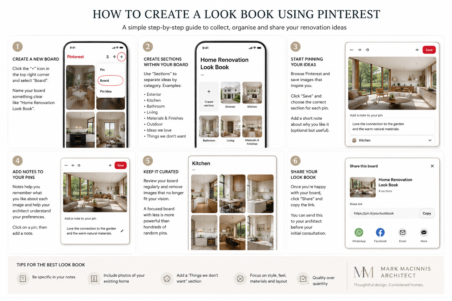 Overview of creating a look book