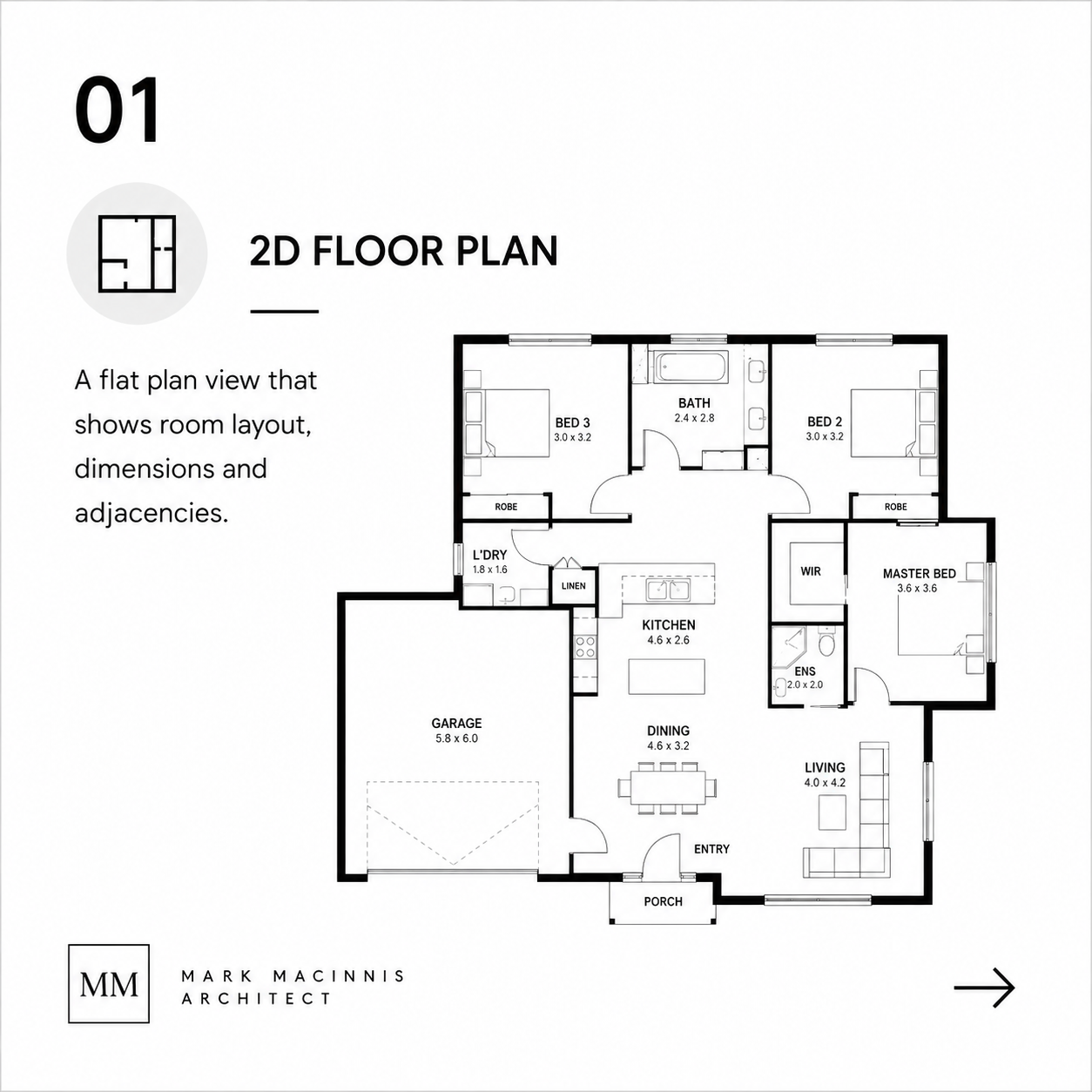 Floor plan in 2D