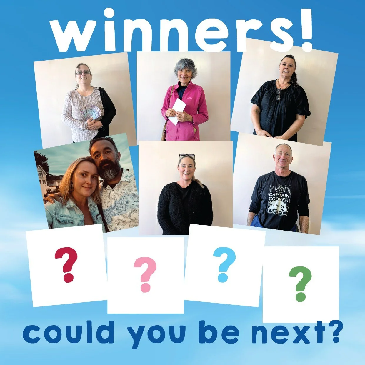 Our winners have been so excited to collect their $500 cash prizes! Could you be our next winner?

Shop anywhere in Richmond, any amount and drop your receipt into any of the collection boxes around Richmond shops.  It's that easy!
