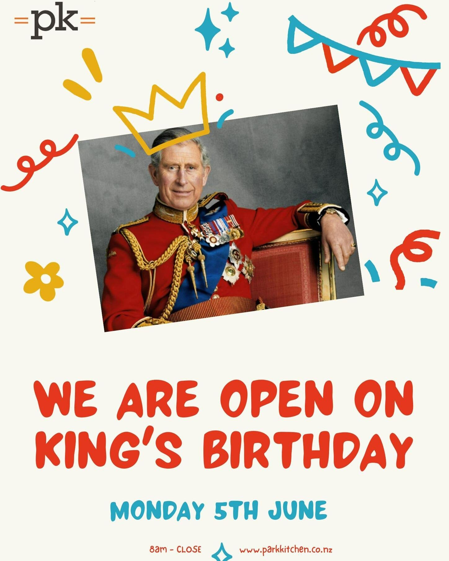 #KingsBirthday #ParkKitchen #Open