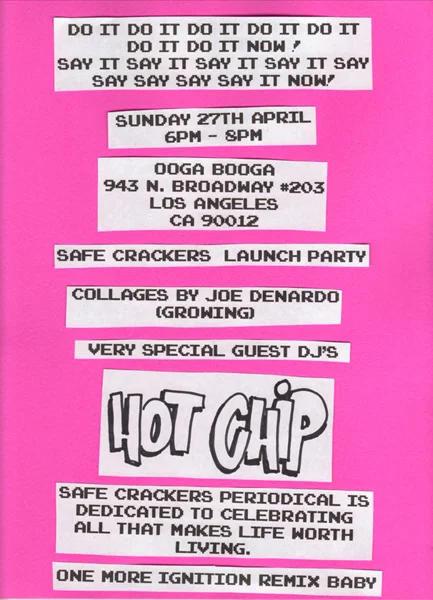 safe crackers Fanzine Launch Party
