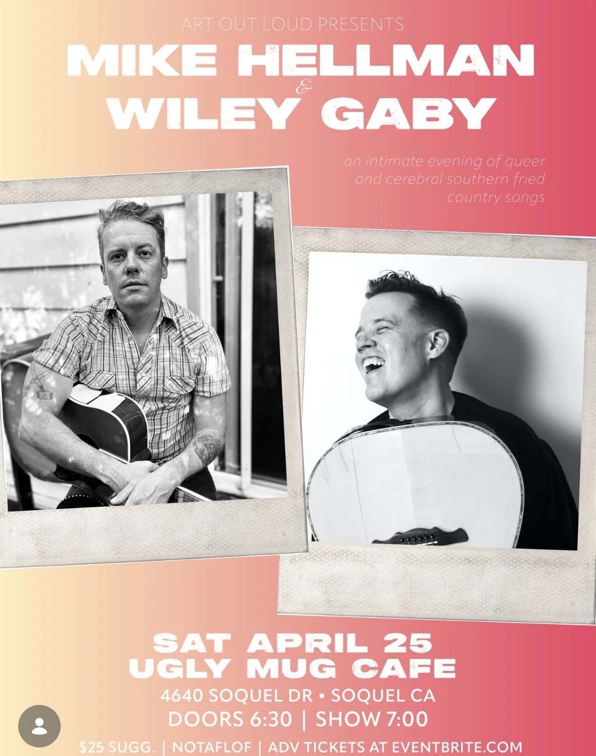 Wiley Gaby + Mike Hellman · Sat 4/25, 7pm, $25 
