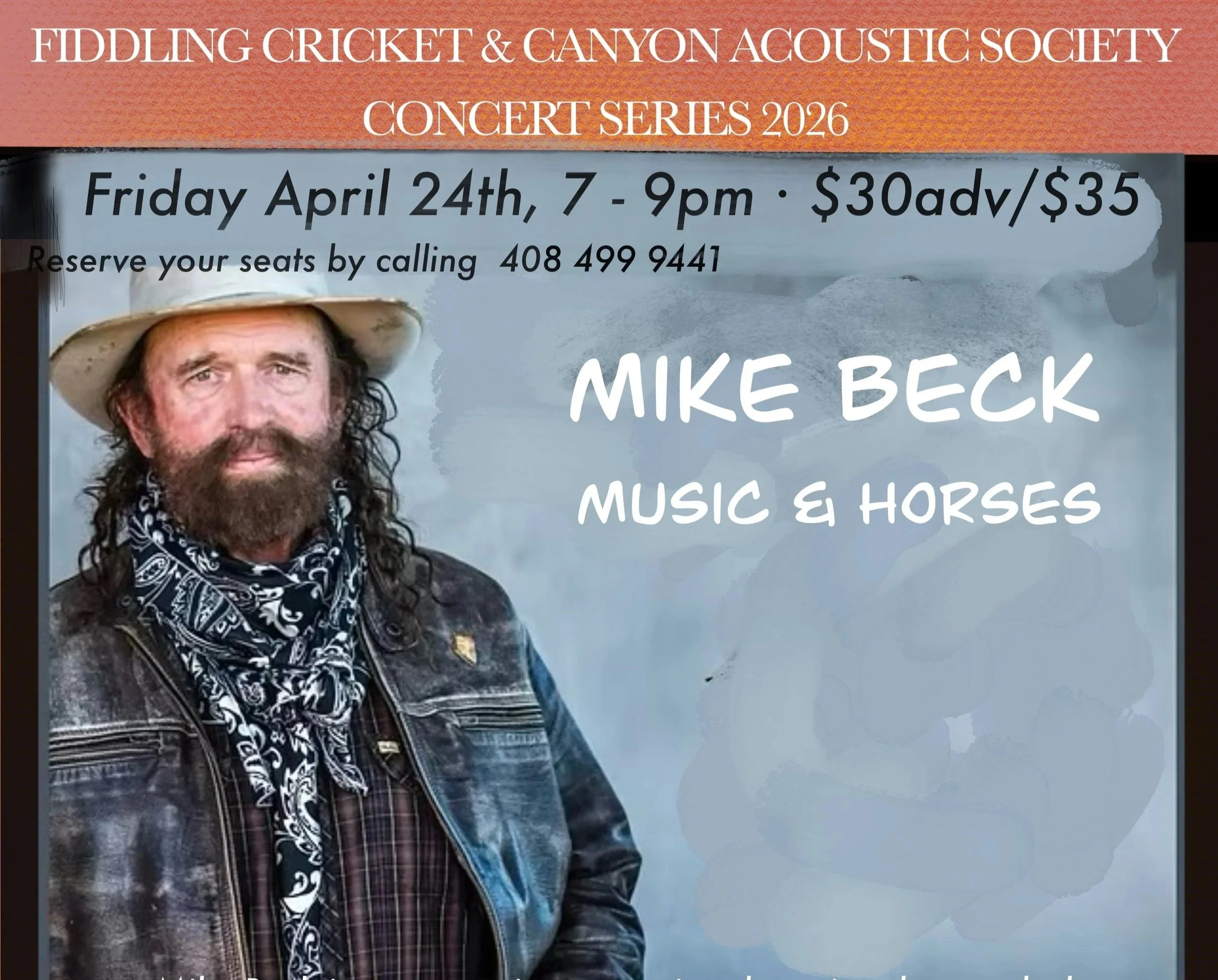 Mike Beck · Fri 4/24, 7-9p, $30adv