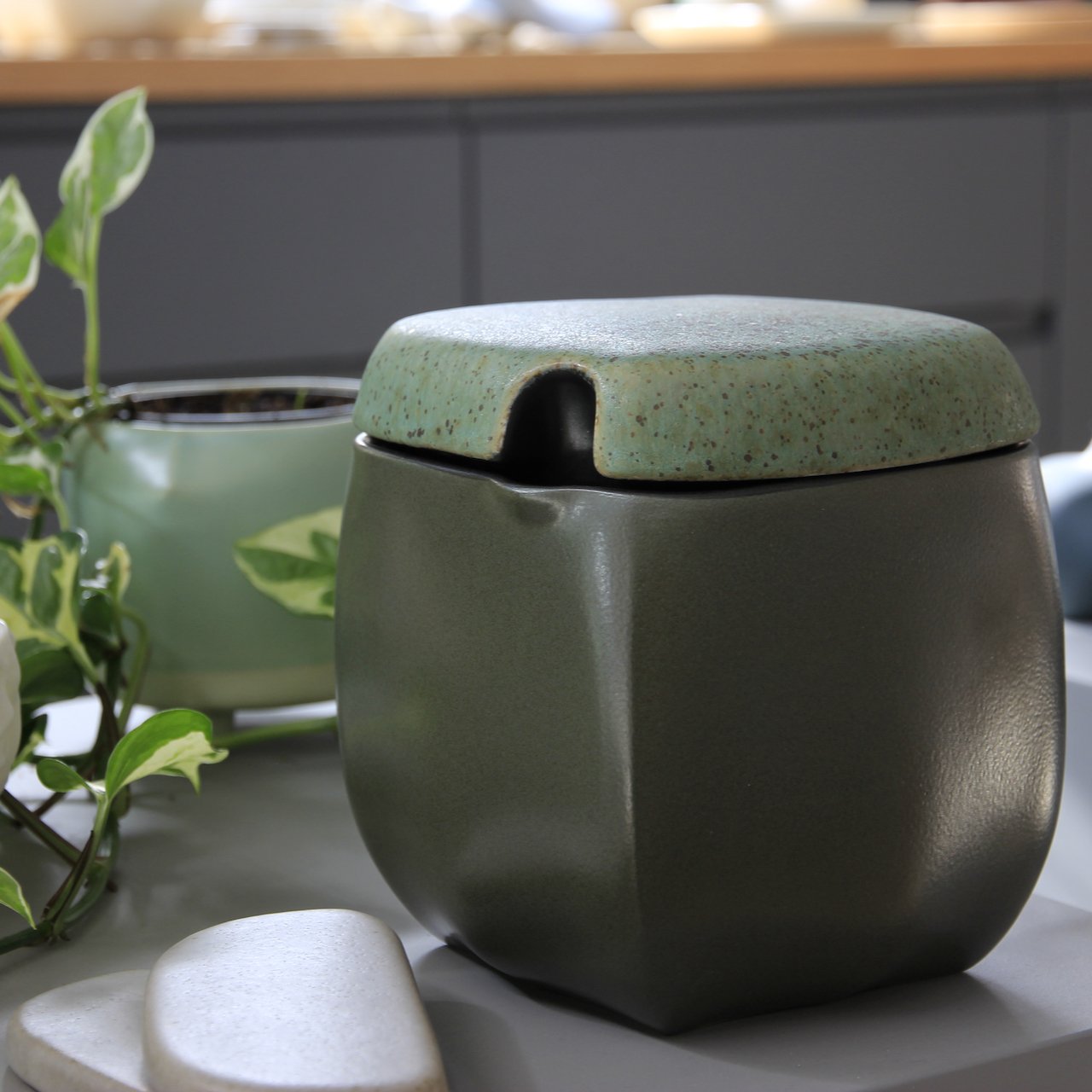 ferm crock green with river rock.jpeg