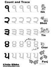 Punjabi Numbers (Count and Trace)