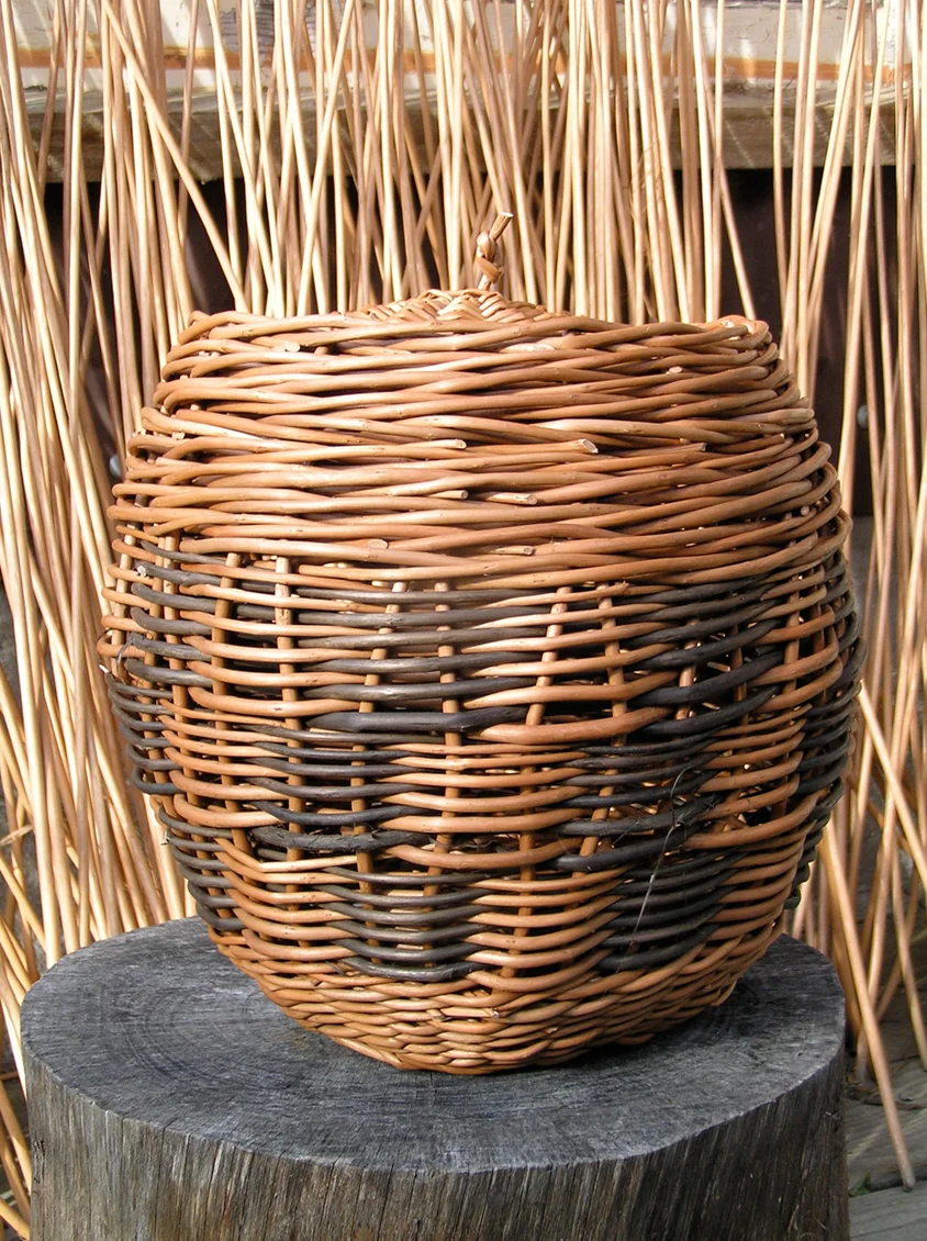 Decorative basket with lid