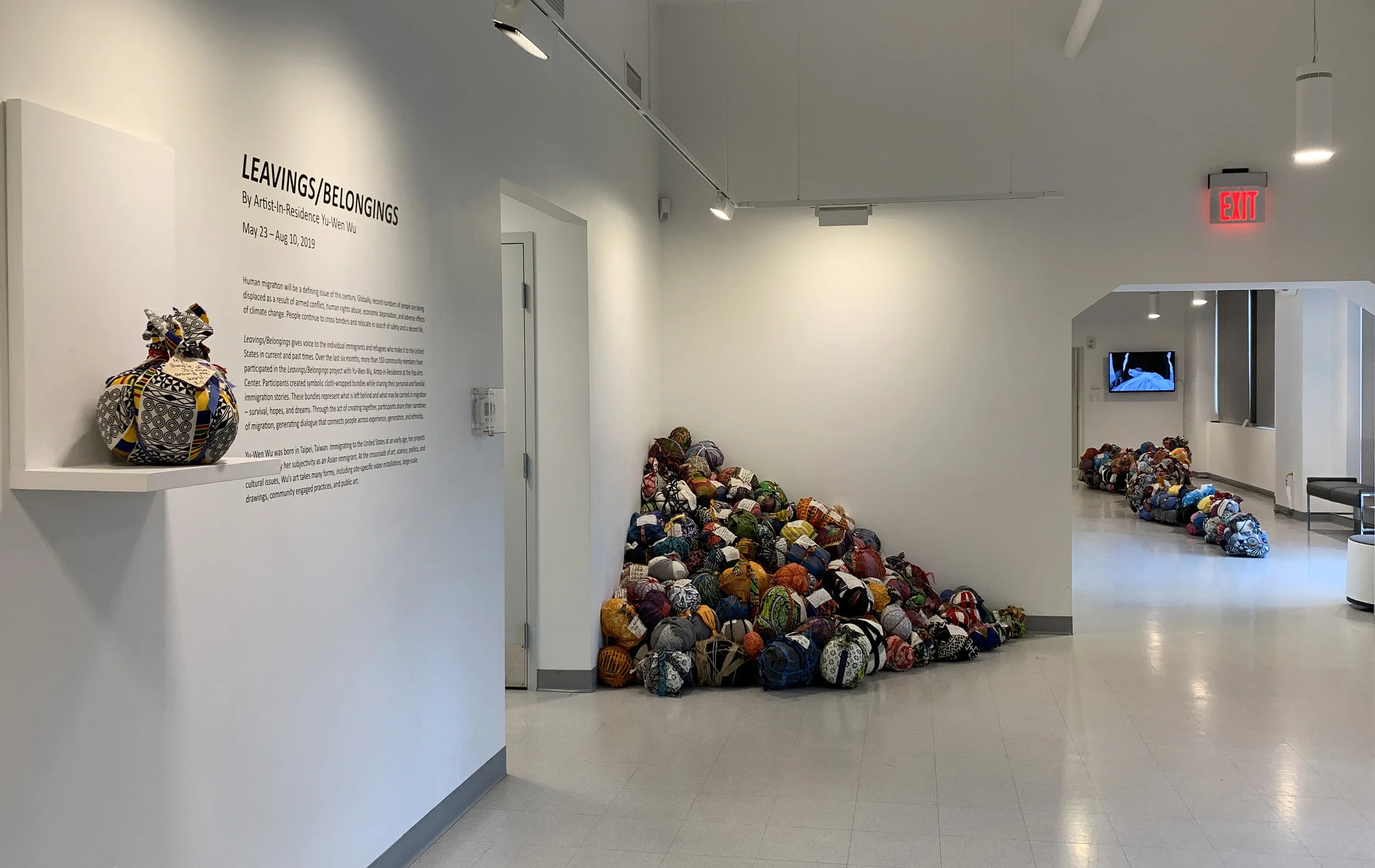 LEAVINGS/BELONGINGS (installation view)
