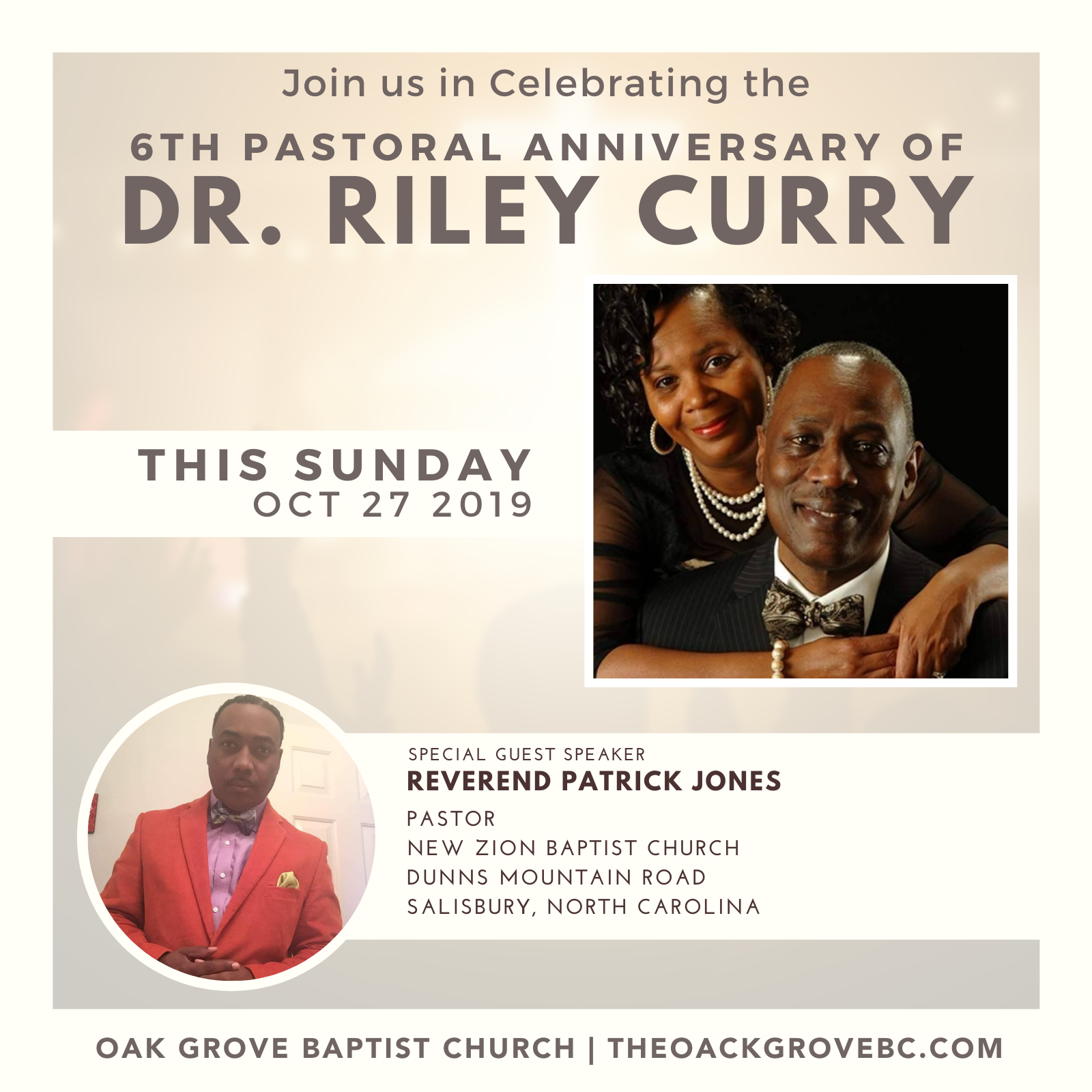 6th Pastoral Anniversary of Dr. Riley K. Curry