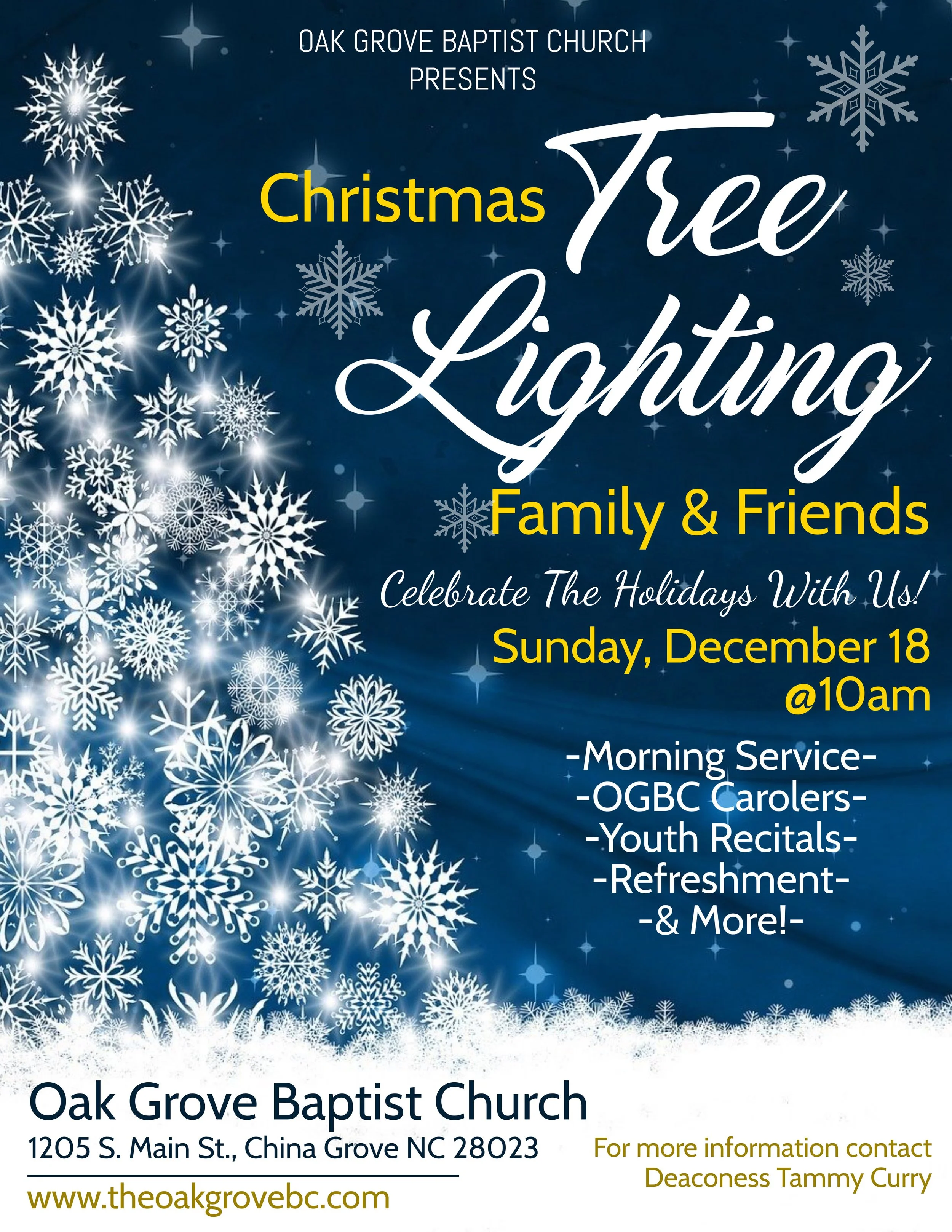 Family &amp; Friends Day "Christmas Tree Lighting" December 18th 