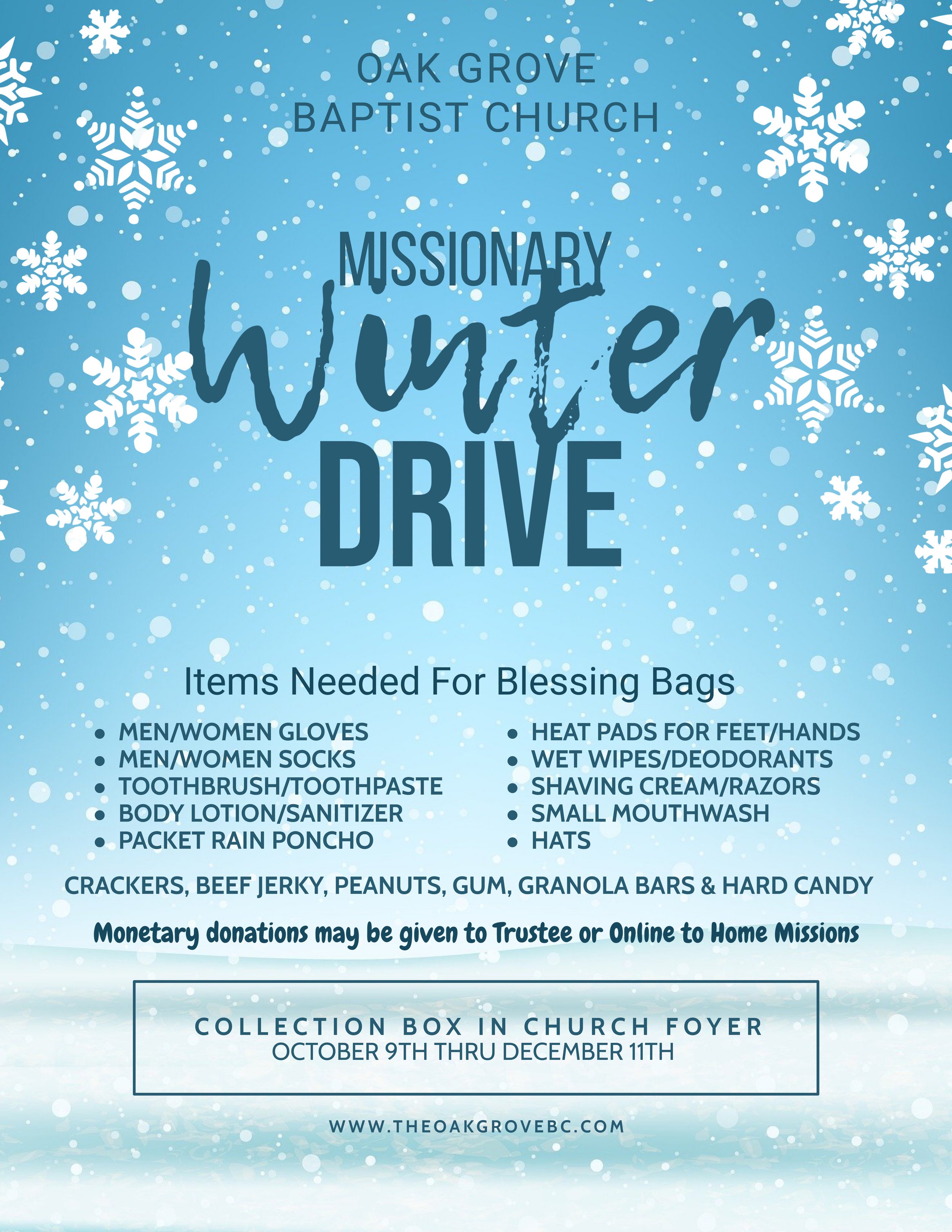 Missionary Winter Drive