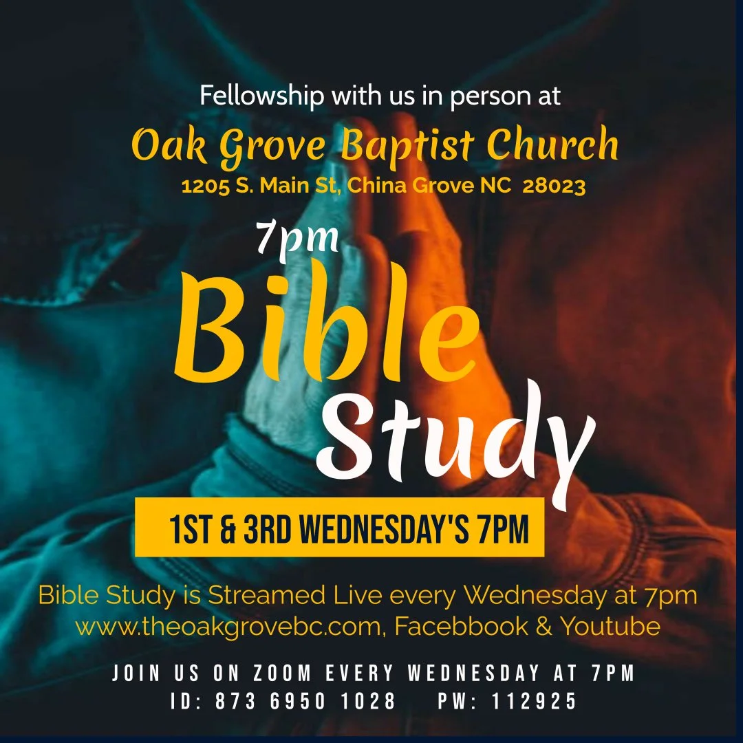 Bible Study Starts Today