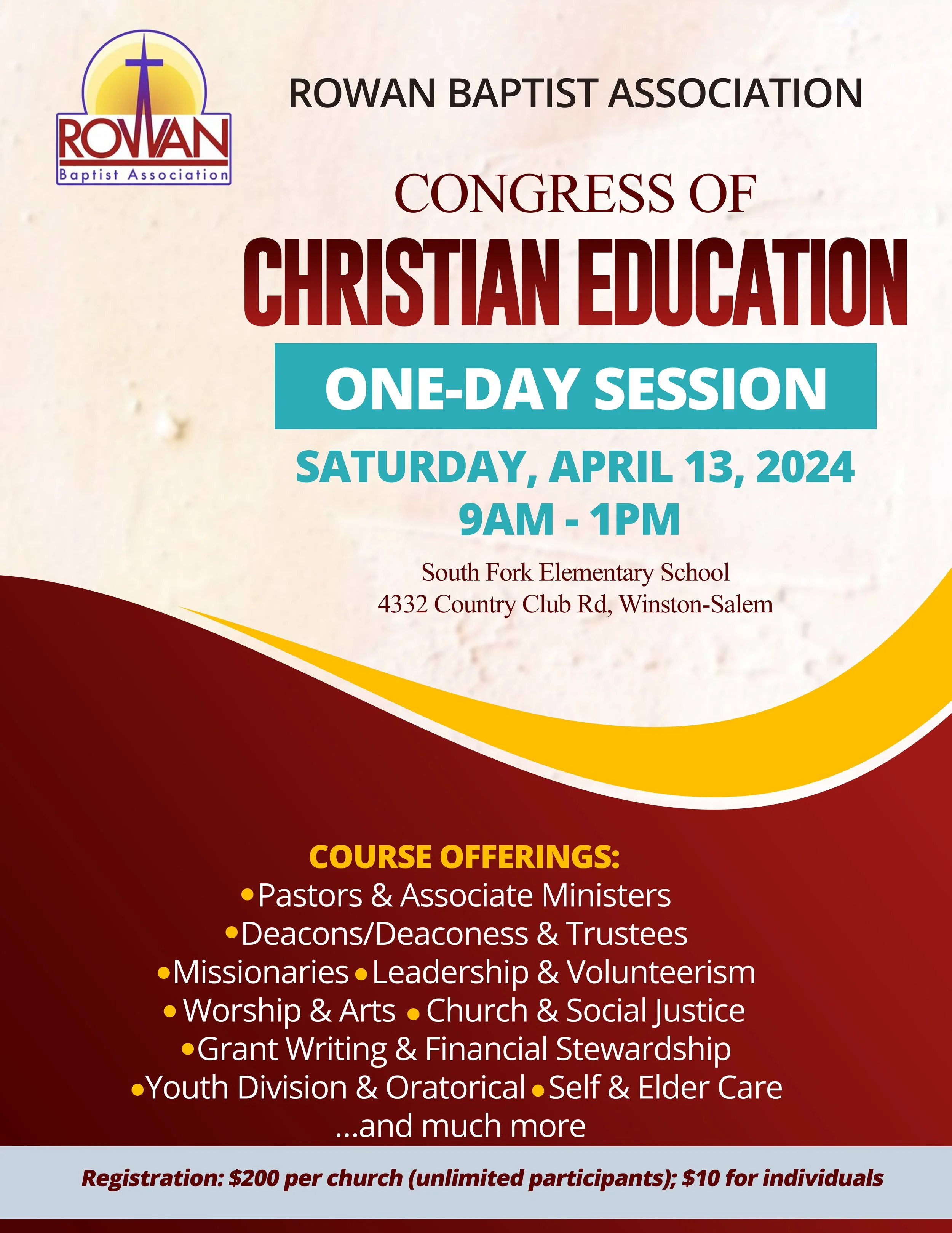 Rowan Baptist Association Congress of Christian Education