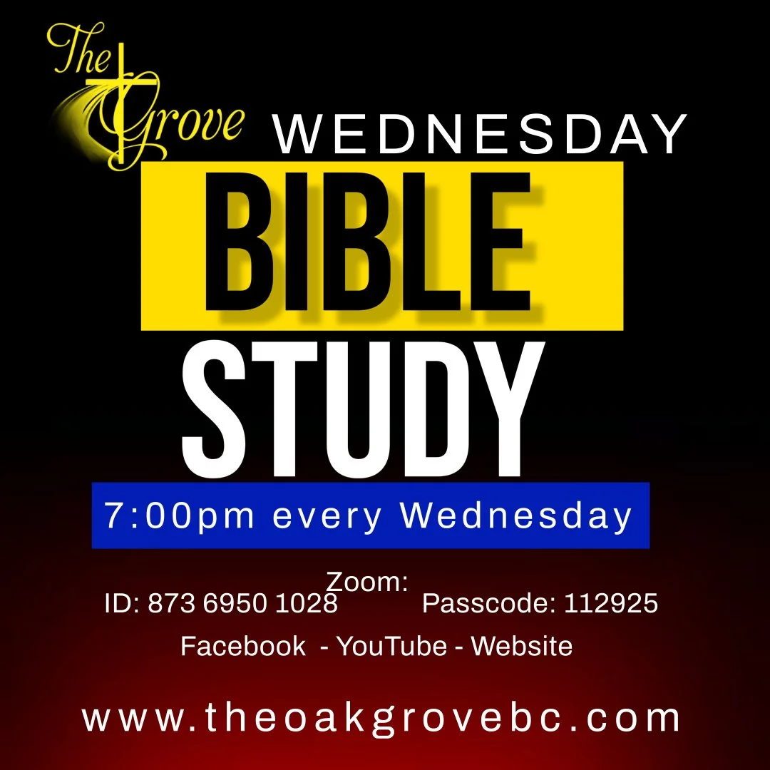 Bible Study Tonight at 7pm