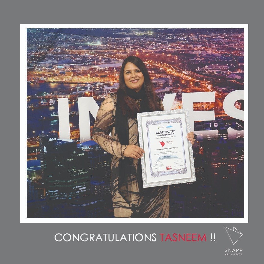 #Women Crushing It Wednesday !! 
Massive congratulations to Tasneem for completing the QSE High Impact Supplier Development Programme and representing SNAPP so admirably !!!
This intensive course covered business development, organisational design, s