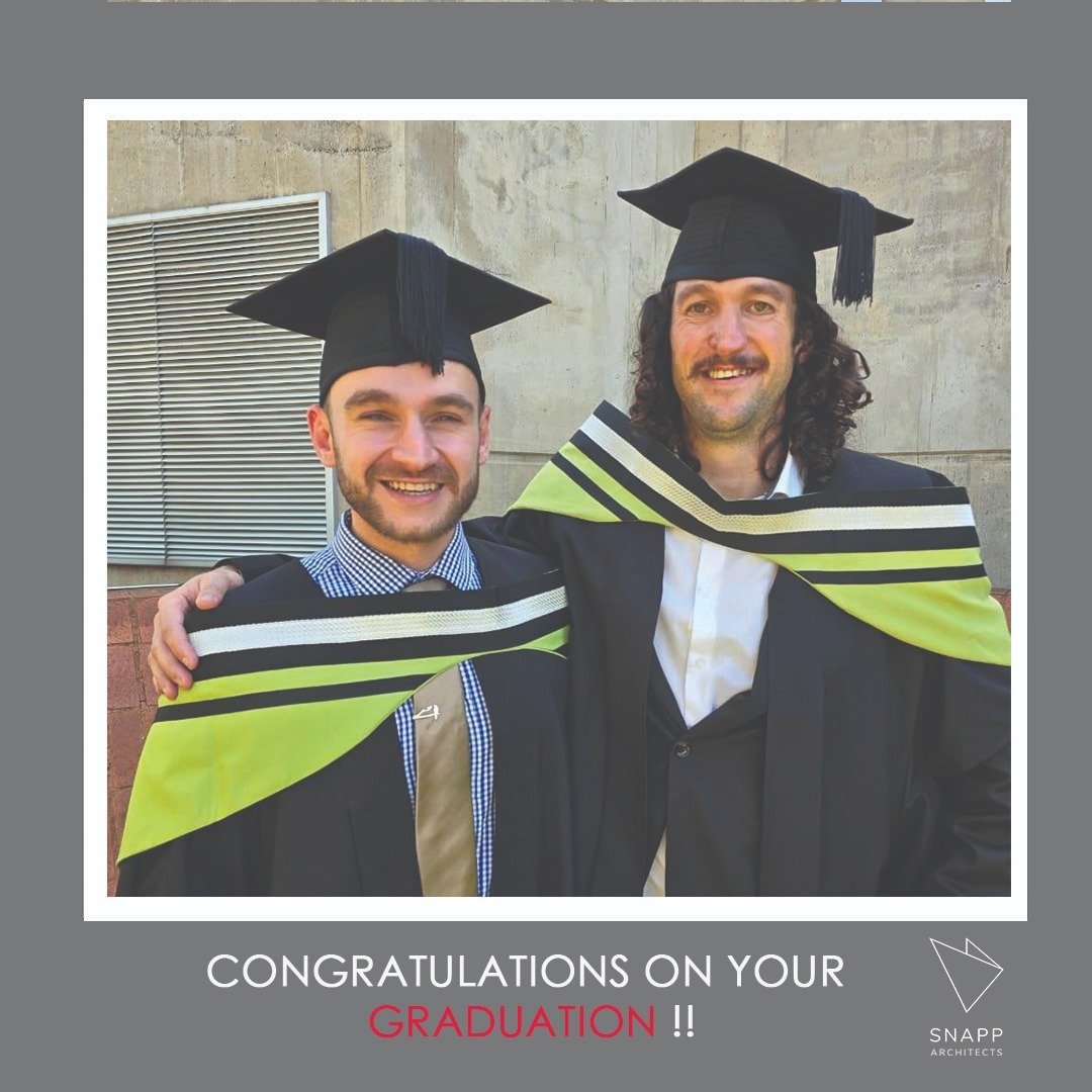 A big congratulations to our newest SNAPPIES Tiaan and Asher, who recently graduated from the Tshwane University of Technology with their
Masters in Architecture. We are so proud of both of you for achieving this amazing milestone. We wish you all th