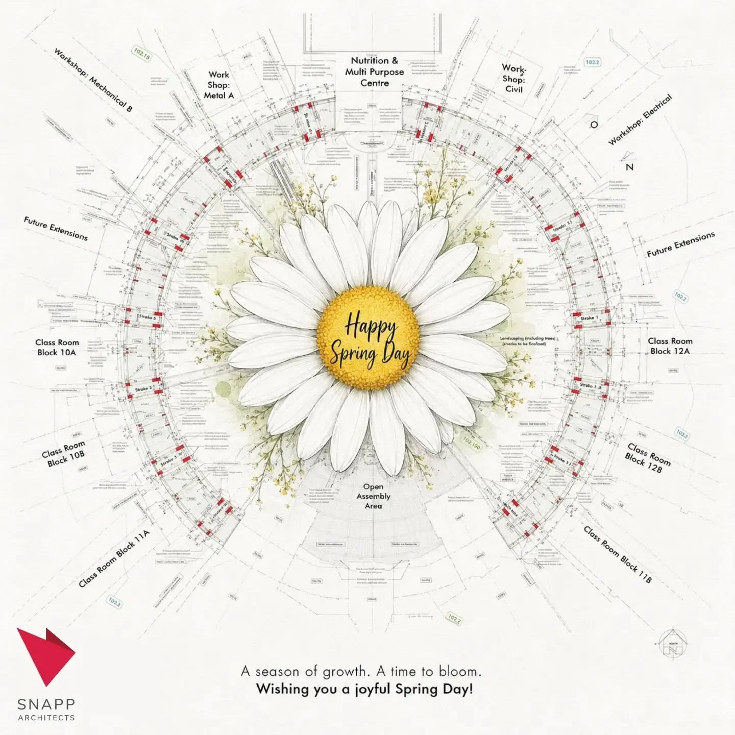 Happy Spring Day&hellip;from the SNAPP Architects team!!
🌼 Collective Creativity, Deliberate Design. 🌼
#HelloSpring #Architecture