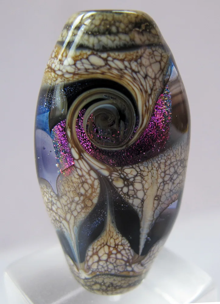 Organic Purple Focal Lampwork Bead